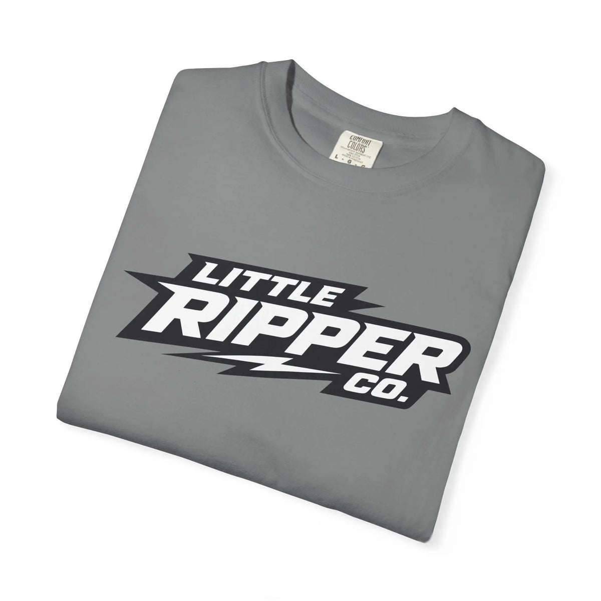 Little Ripper Co. Logo Tee — Retro Lightning Graphic T-Shirt Printify