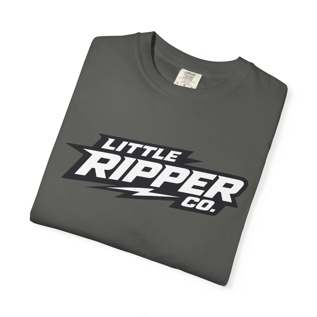 Little Ripper Co. Logo Tee — Retro Lightning Graphic T-Shirt Printify