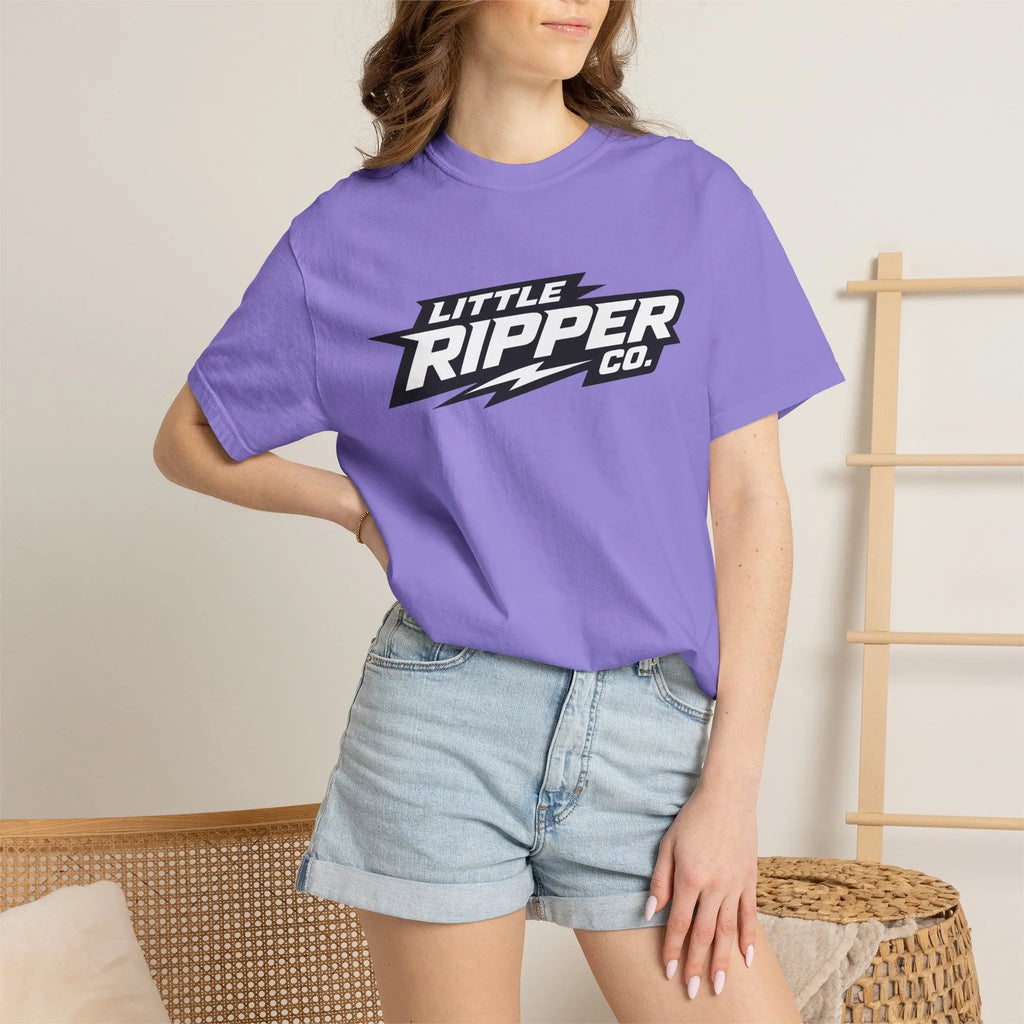 Little Ripper Co. Logo Tee — Retro Lightning Graphic T-Shirt Printify